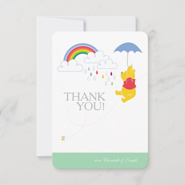 Winnie the Pooh | Boy Baby Shower Thank You Card (Front)