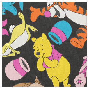 Winnie the Pooh   Bright Friends Pattern Fabric