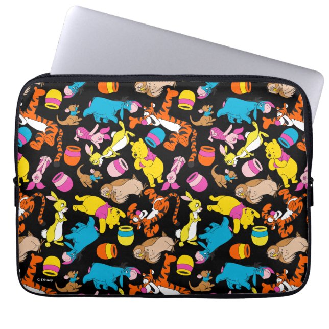 Winnie the Pooh | Bright Friends Pattern Laptop Sleeve (Front)