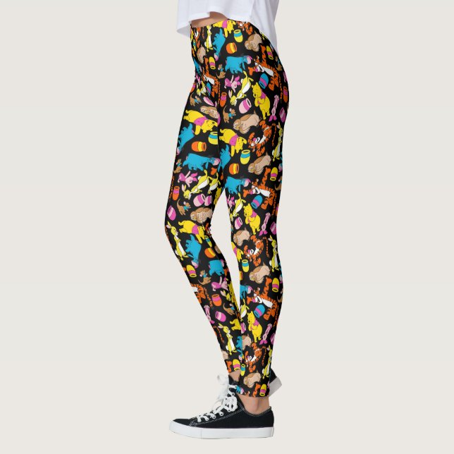 Winnie the Pooh | Bright Friends Pattern Leggings (Left)