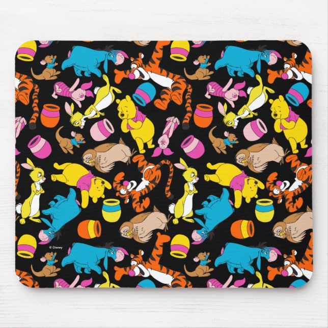 Winnie the Pooh | Bright Friends Pattern Mouse Pad (Front)