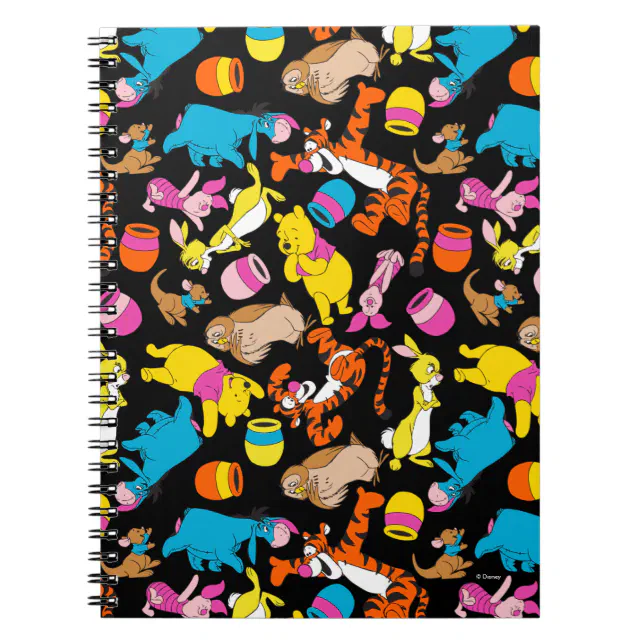 Winnie the Pooh | Bright Friends Pattern Notebook | Zazzle