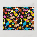 Winnie the Pooh | Bright Friends Pattern Postcard