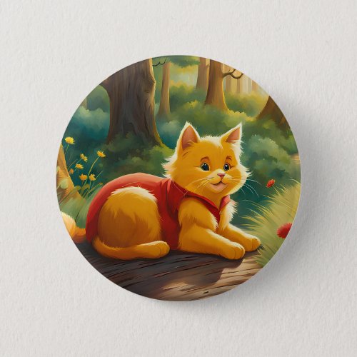 Winnie the Pooh Cat V1 Pin Button