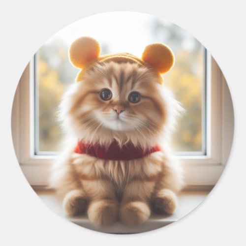 Winnie the Pooh Cat V7 Sticker