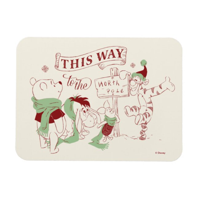 Winnie the Pooh | Christmas Graphic Magnet (Horizontal)