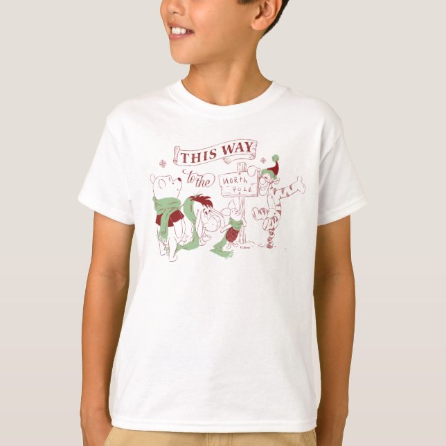 Winnie the Pooh | Christmas Graphic T-Shirt (Front)