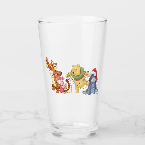 Winnie the Pooh  Christmas Lights Glass