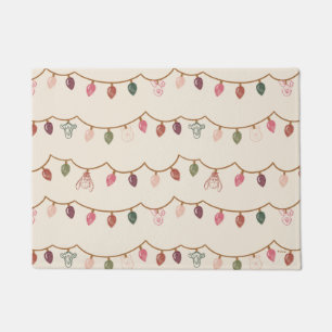 Winnie the Pooh Christmas Lights Pattern Doormat