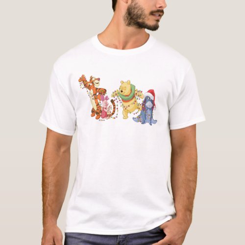 Winnie the Pooh  Christmas Lights T_Shirt