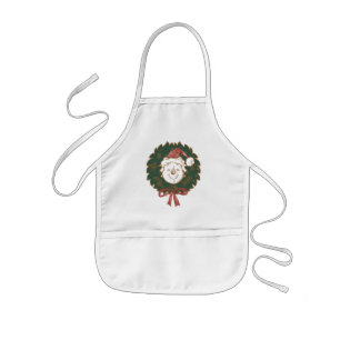 Winnie the Pooh Christmas Wreath Kids' Apron