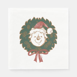 Winnie the Pooh Christmas Wreath Napkins