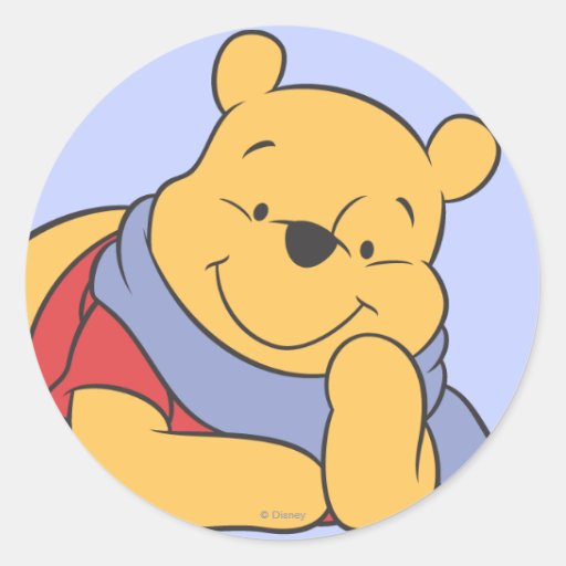 Winnie the Pooh Classic Round Sticker | Zazzle