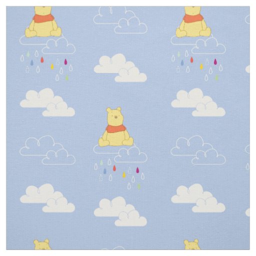 Winnie the Pooh | Cloudy Raindrop Pattern 2 Fabric