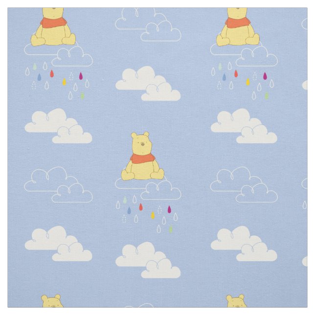 Winnie the Pooh | Cloudy Raindrop Pattern 2 Fabric (Swatch)