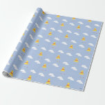 Winnie the Pooh | Cloudy Raindrop Pattern 2 Wrapping Paper