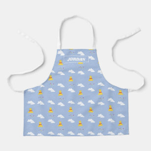 Winnie the Pooh Cloudy Raindrop Pattern Apron