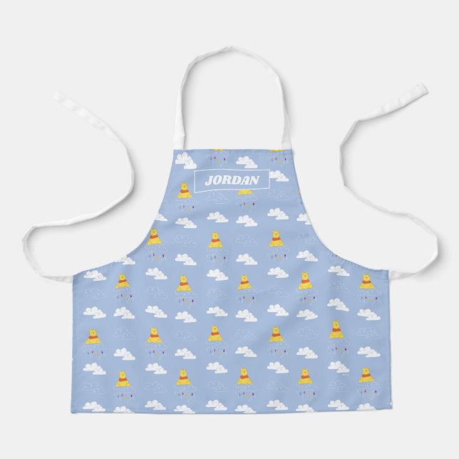 Winnie the Pooh | Cloudy Raindrop Pattern Apron (Front)