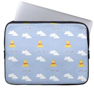 Winnie the Pooh Cloudy Raindrop Pattern Laptop Sleeve