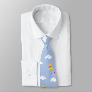 Winnie the Pooh   Cloudy Raindrop Pattern Neck Tie