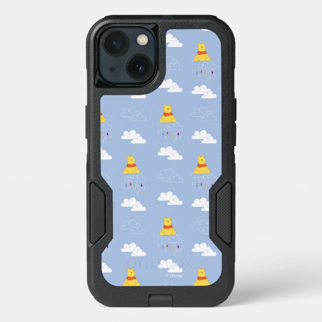 Winnie the Pooh | Cloudy Raindrop Pattern Otterbox iPhone Case (Back)