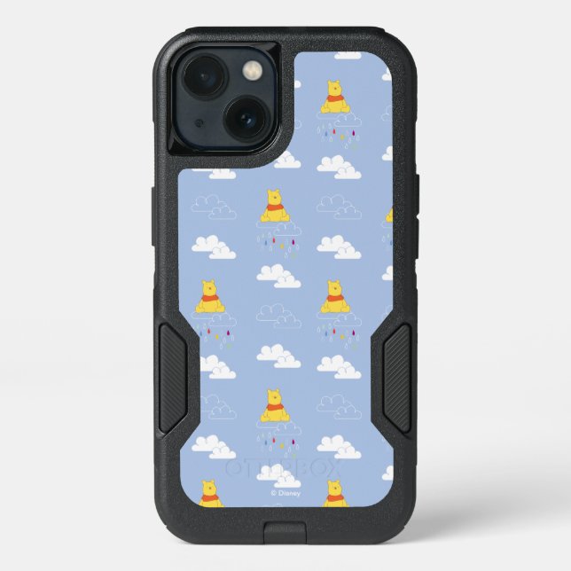 Winnie the Pooh | Cloudy Raindrop Pattern Otterbox iPhone Case (Back)