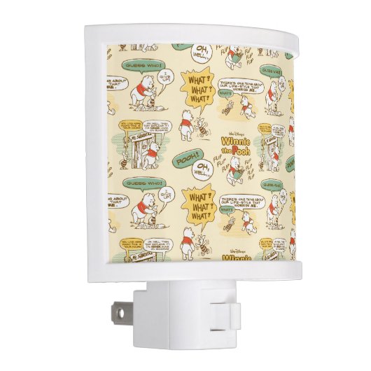 Winnie the Pooh | Comic Strip Style Pattern Night Light (Right)