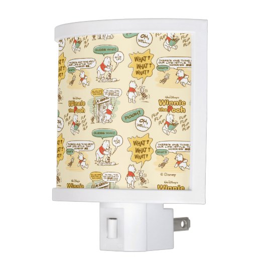 Winnie the Pooh | Comic Strip Style Pattern Night Light (Left)