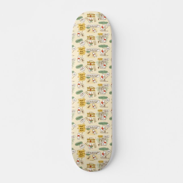 Winnie the Pooh | Comic Strip Style Pattern Skateboard (Front)