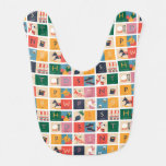 Winnie the Pooh | Cute Block Alphabet Pattern Baby Bib
