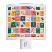 Winnie the Pooh | Cute Block Alphabet Pattern Night Light (Front)