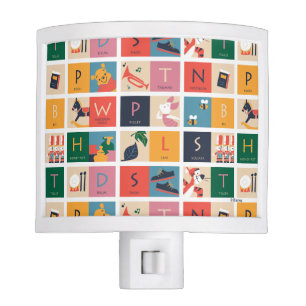 Winnie the Pooh   Cute Block Alphabet Pattern Night Light