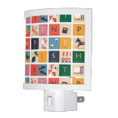 Winnie the Pooh | Cute Block Alphabet Pattern Night Light (Left)