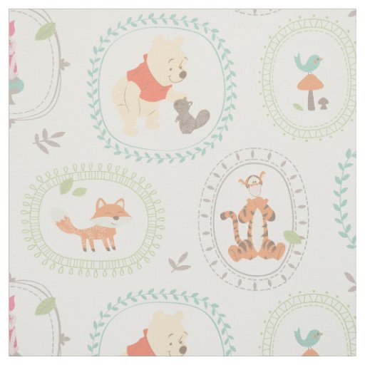 Winnie the Pooh | Cute Woodland Animals Pattern 2 Fabric