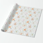 Winnie the Pooh | Cute Woodland Animals Pattern 2 Wrapping Paper