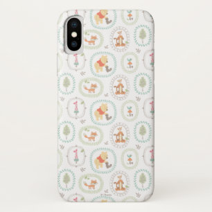 Winnie the Pooh   Cute Woodland Animals Pattern iPhone X Case