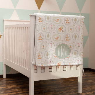 Winnie the Pooh | Cute Woodland Animals Pattern Fleece Blanket