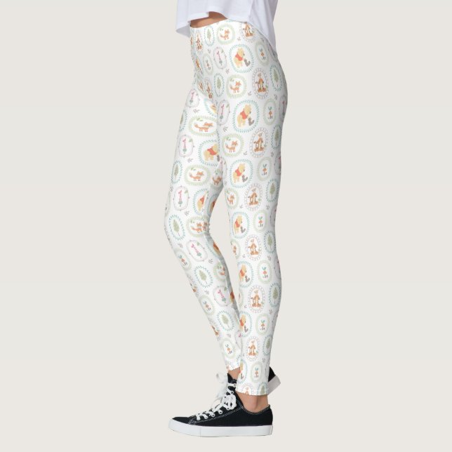 Winnie the Pooh | Cute Woodland Animals Pattern Leggings (Left)