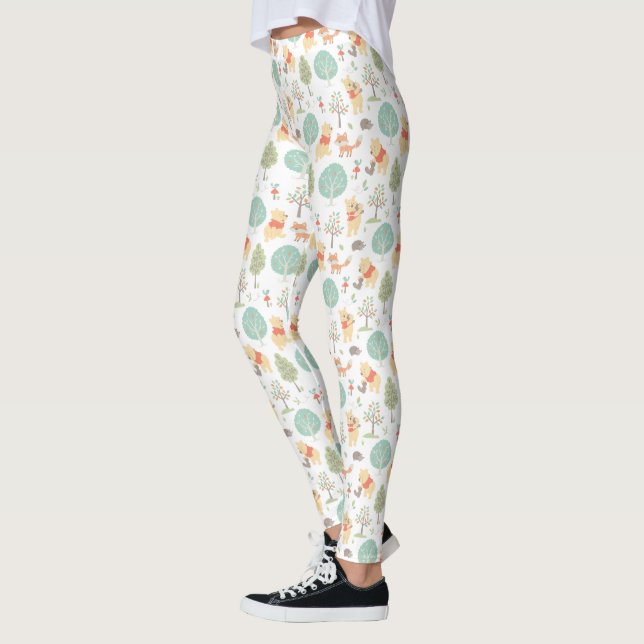 Winnie the Pooh | Cute Woodland Animals Pattern Leggings (Left)