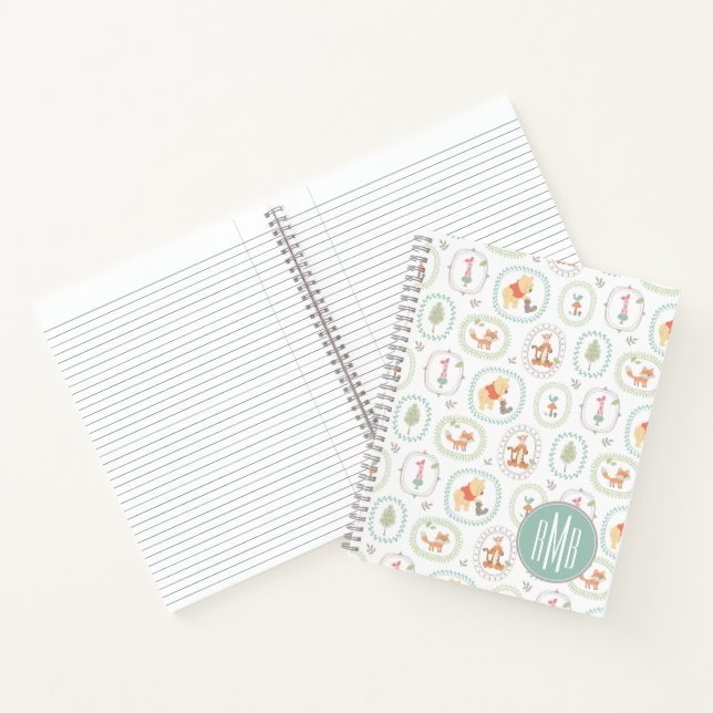 Winnie the Pooh | Cute Woodland Animals Pattern Notebook (Inside)