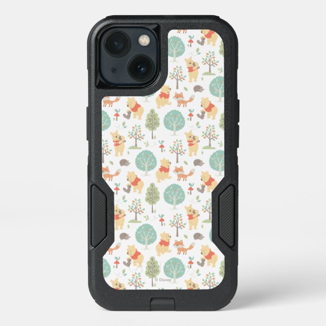 Winnie the Pooh | Cute Woodland Animals Pattern Otterbox iPhone Case (Back)