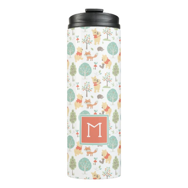 Winnie the Pooh | Cute Woodland Animals Pattern Thermal Tumbler (Front)