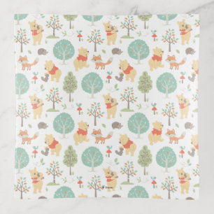 Winnie the Pooh   Cute Woodland Animals Pattern Trinket Tray