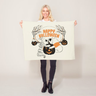Winnie the Pooh & Eeyore | Happy Halloween Fleece Blanket