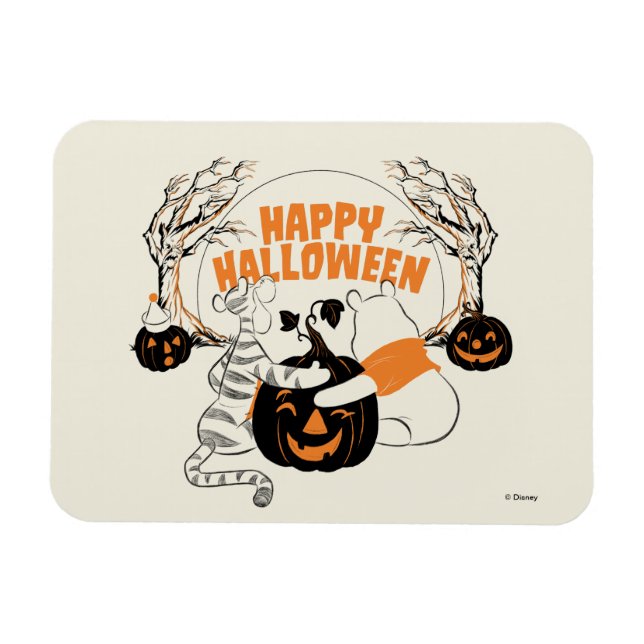 Winnie the Pooh & Eeyore | Happy Halloween Magnet (Horizontal)