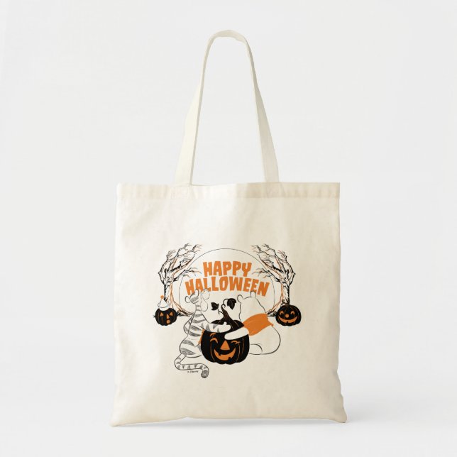 Winnie the Pooh & Eeyore | Happy Halloween Tote Bag (Front)