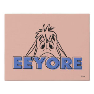 Winnie the Pooh   Eeyore Peek-A-Boo Faux Canvas Print