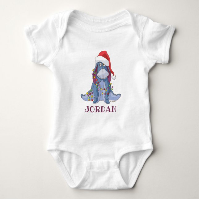 Winnie the Pooh | Eeyore Santa Claus Baby Bodysuit (Front)