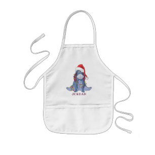 Winnie the Pooh   Eeyore Santa Claus Kids' Apron