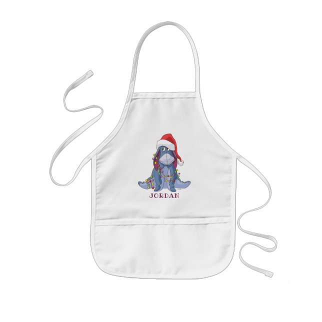 Winnie the Pooh | Eeyore Santa Claus Kids' Apron (Front)